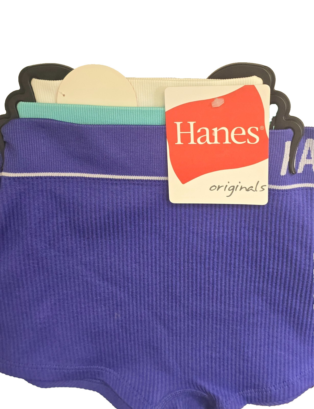 HANES ORIGINALS Women’s SEAMLESS RIB Boyfit Underwear, 3-Pk Size Small New