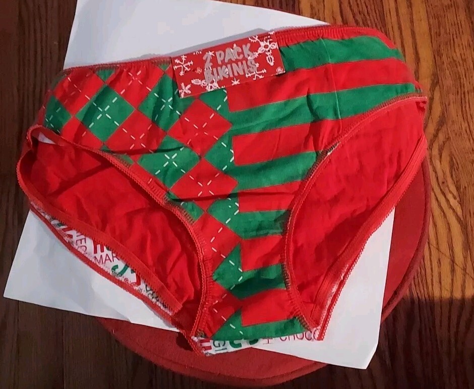 Christmas Holiday Cotton Size 2XL (9) Two Pack Bikini Underwear BRAND NEW…
