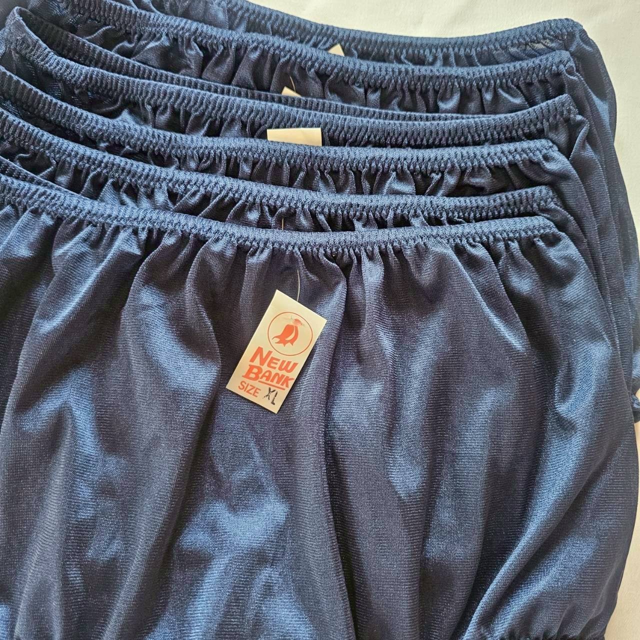 6pcs Nylon Underwear Panties Comfort Woman Man Briefs High Waist 36″-42″ XL/Blue
