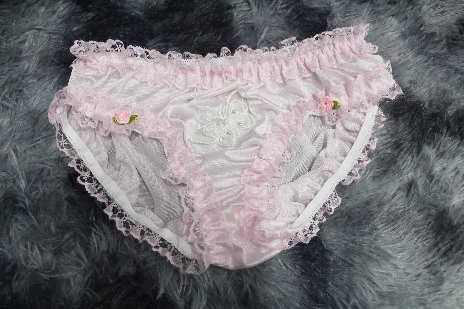 #A353 2XL/ElasticW.24-44″ Vintage Style Pink Nylon Bikini Panties Knickers