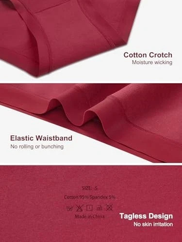 Women’s Cotton Underwear Full Coverage Soft Briefs Stretch Medium 6 Color Packs