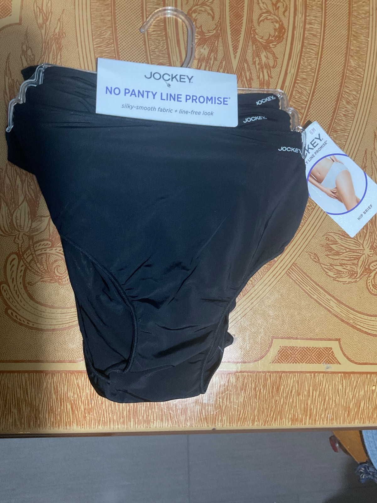 Jockey No Panty Line Promise Black Hip Briefs-Set of 3- Size 6-NWT