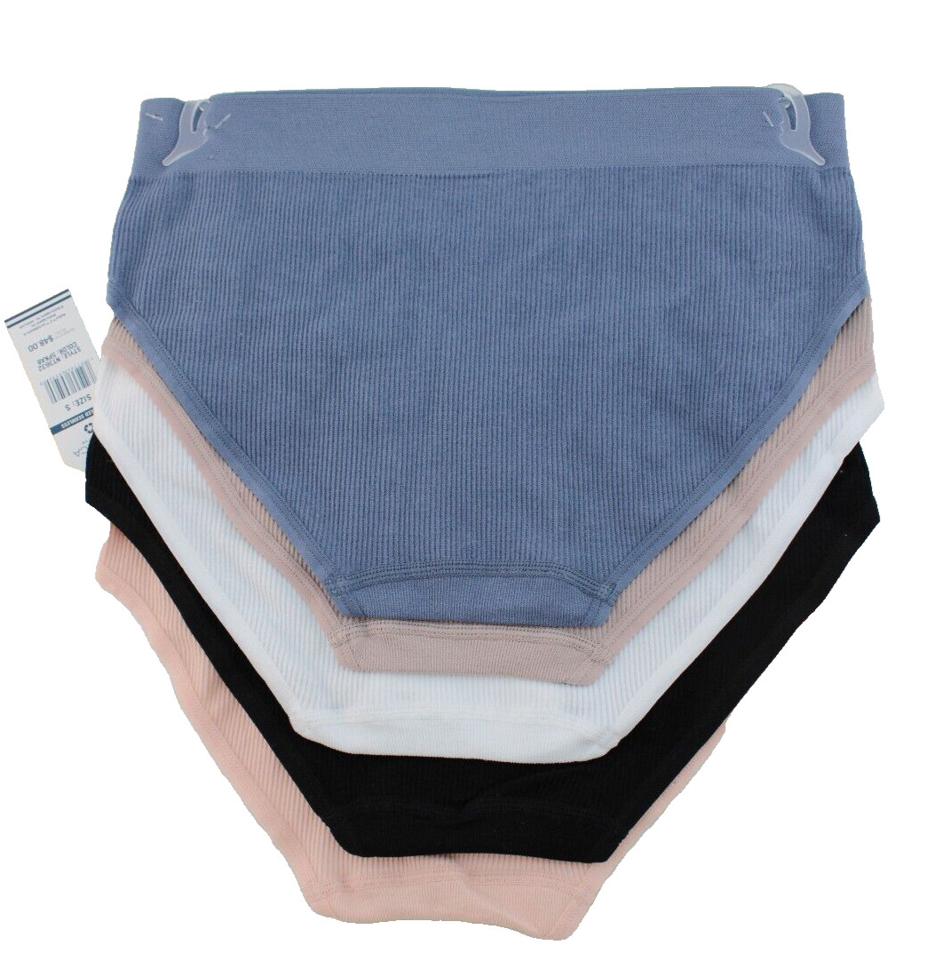 NAUTICA Size Small 5-pk Multi Colors Soft Ribbed Women Hipster Briefs RETAIL $48