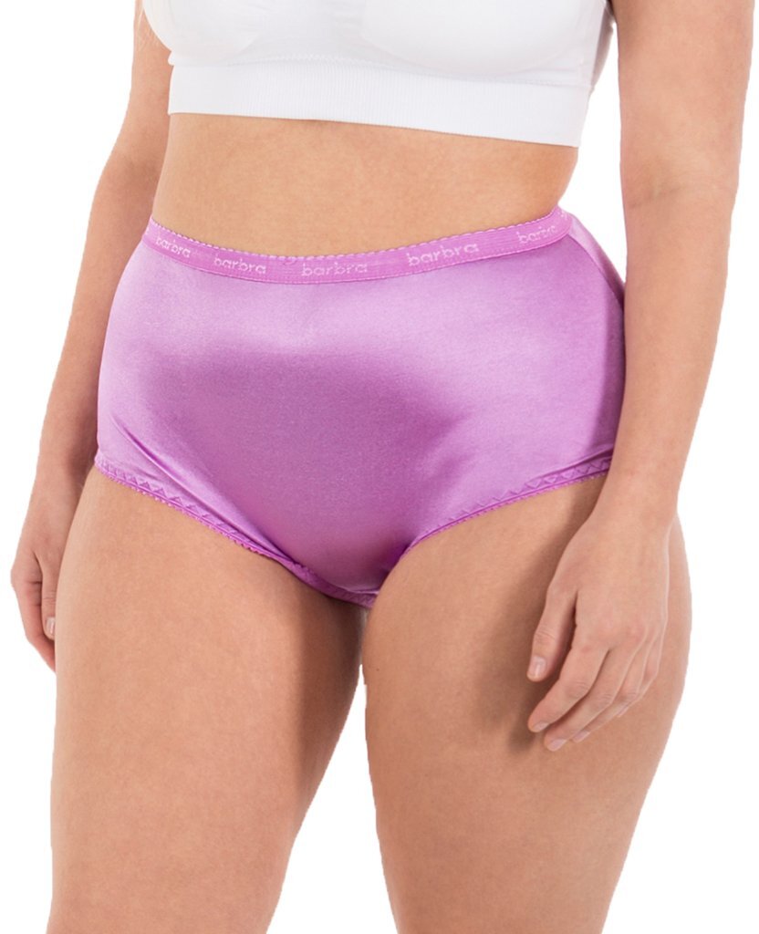 Barbra Women Full Coverage High Waist Light Tummy Control Satin Girdle Panties