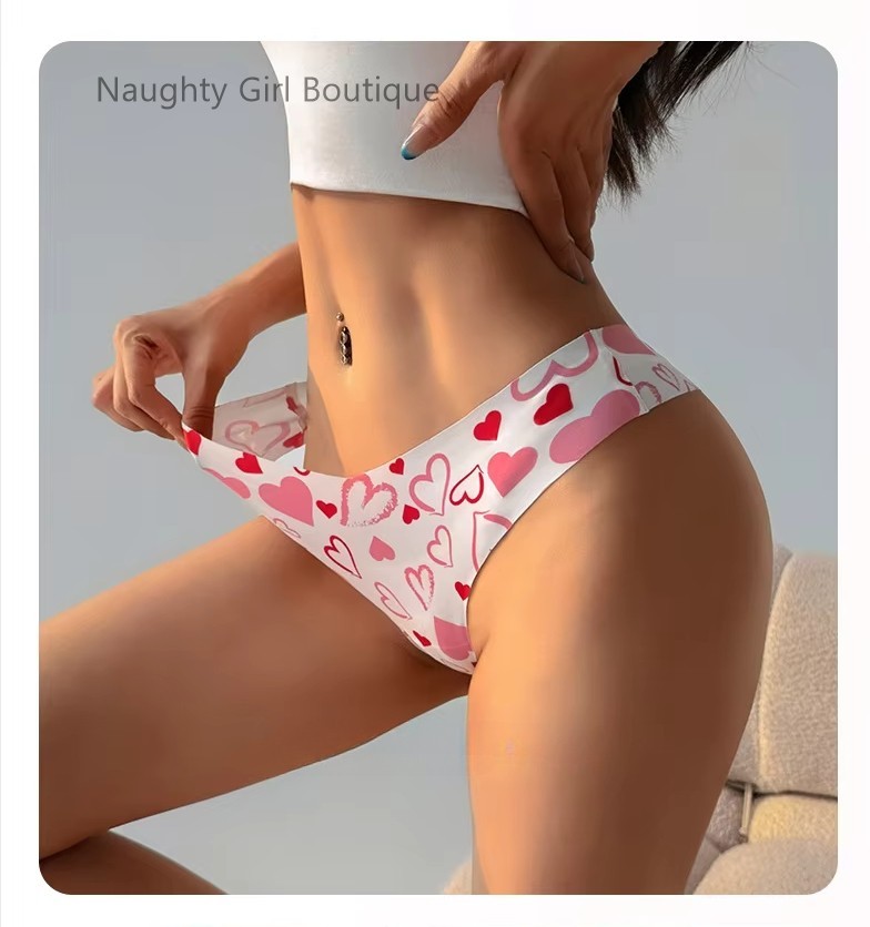 Fun Heart Print Womens Hipster Panties Love 3 Style Choices For Valentines Gift