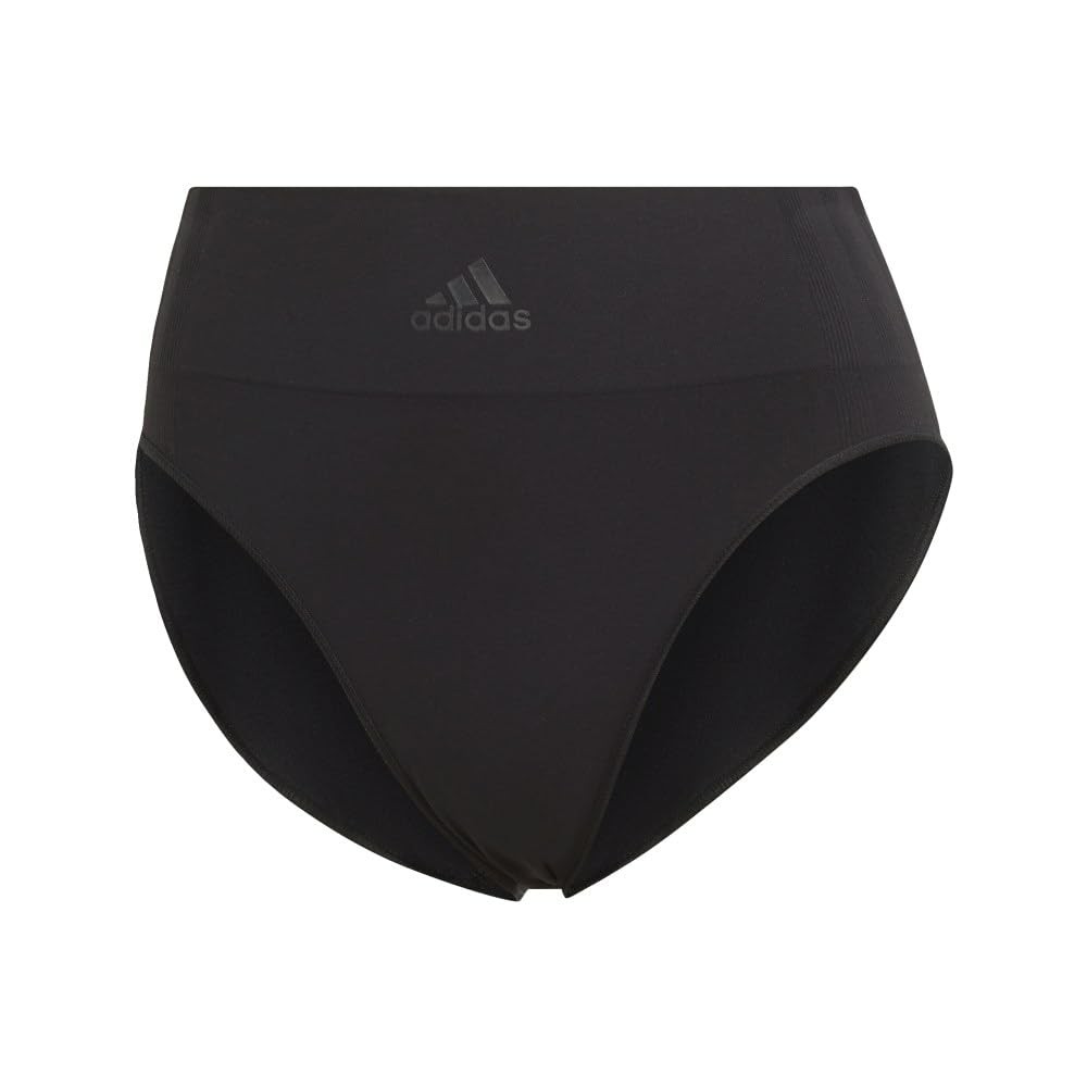 adidas Womens Seamless Hi-Leg Panty Underwear Briefs – Black/Black