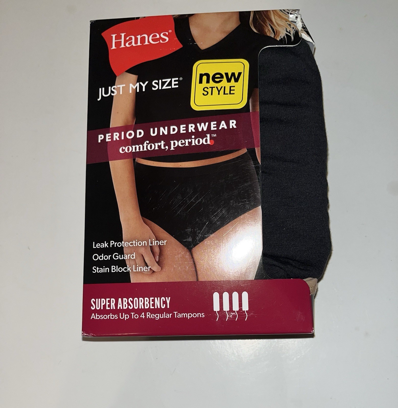 Hanes Just My Size Period Underwear 2 Pair Size 12/4X