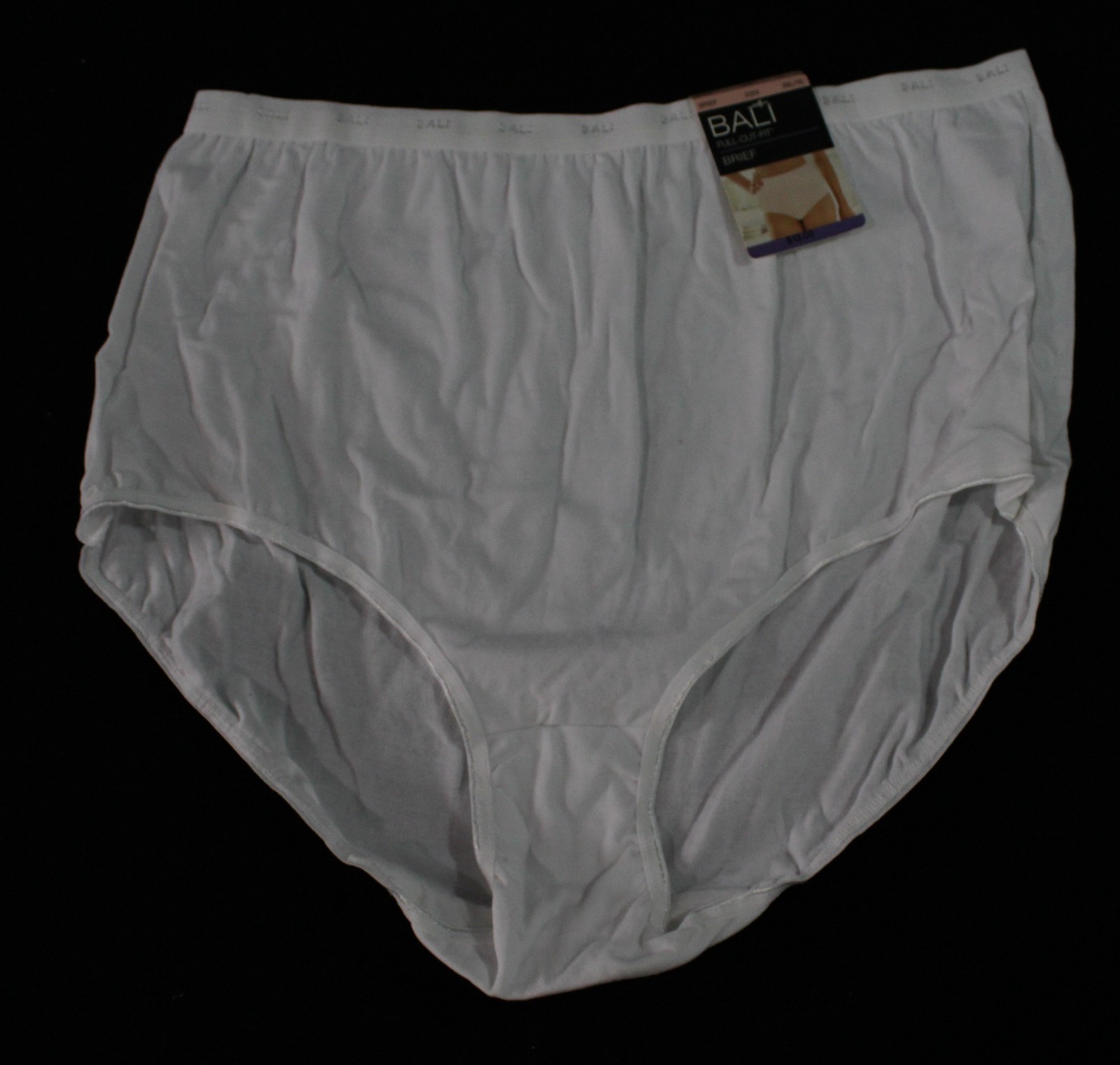 Bali Women’s Full Cut Fit Stretch Classic Cotton Briefs MS7 White Size 3XL NWT