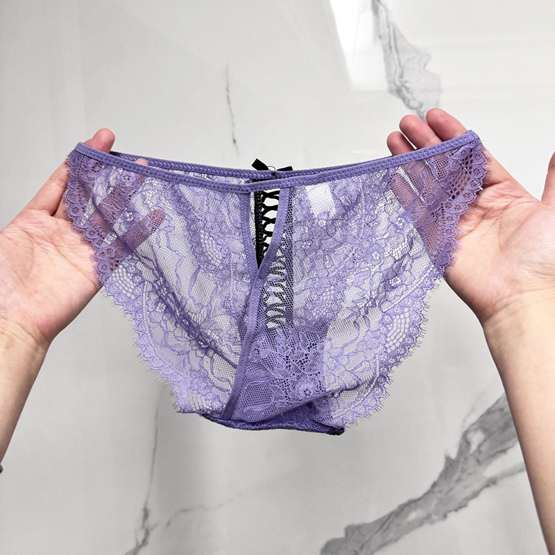 4 Pack Lot Sexy Womens Lace See Through Panties Underwear Briefs Sissy Lingeries