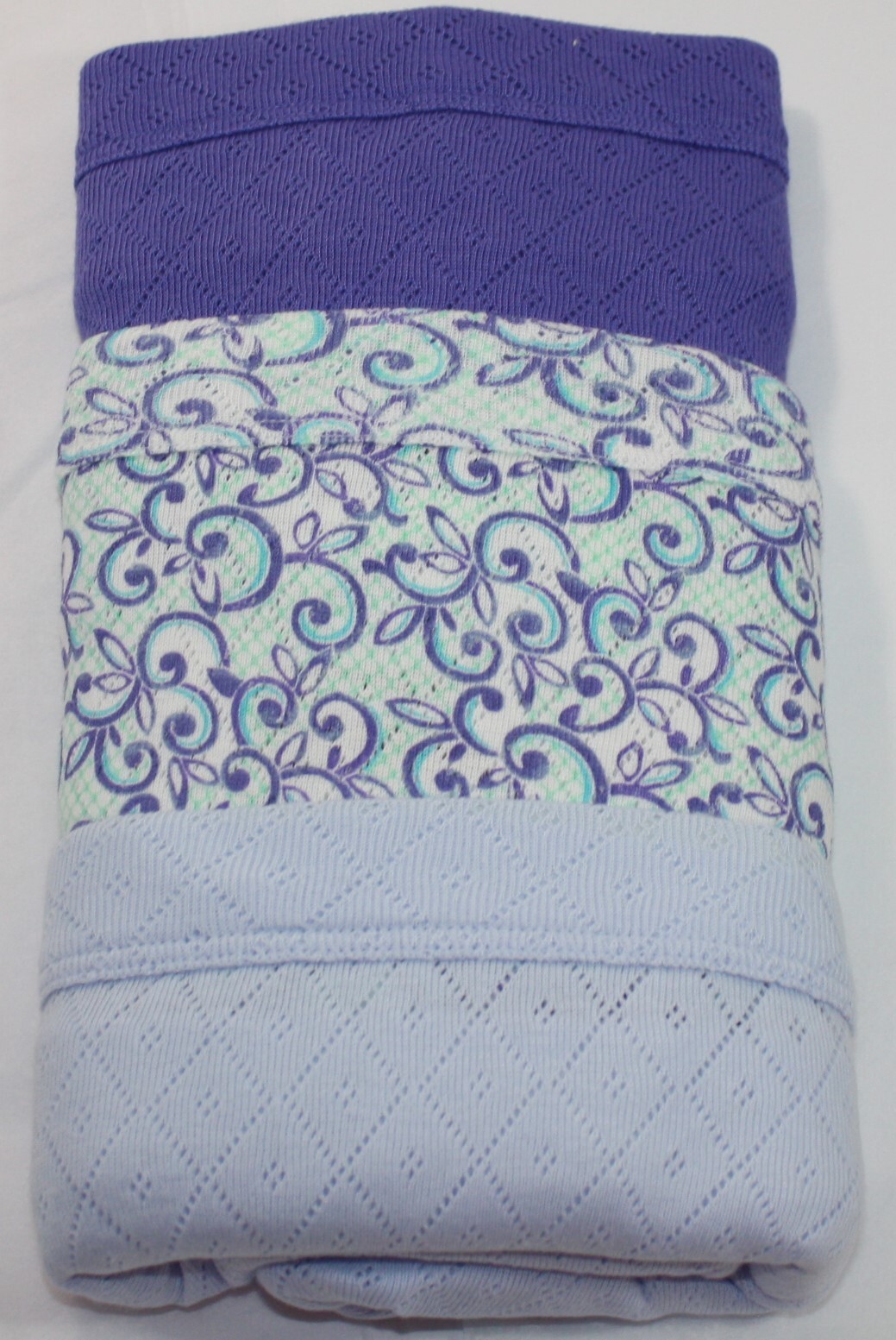 New 3 pk JOCKEY 100% combed cotton HIPSTERS BREATHABLE comfort LT BLUE LILAC 8
