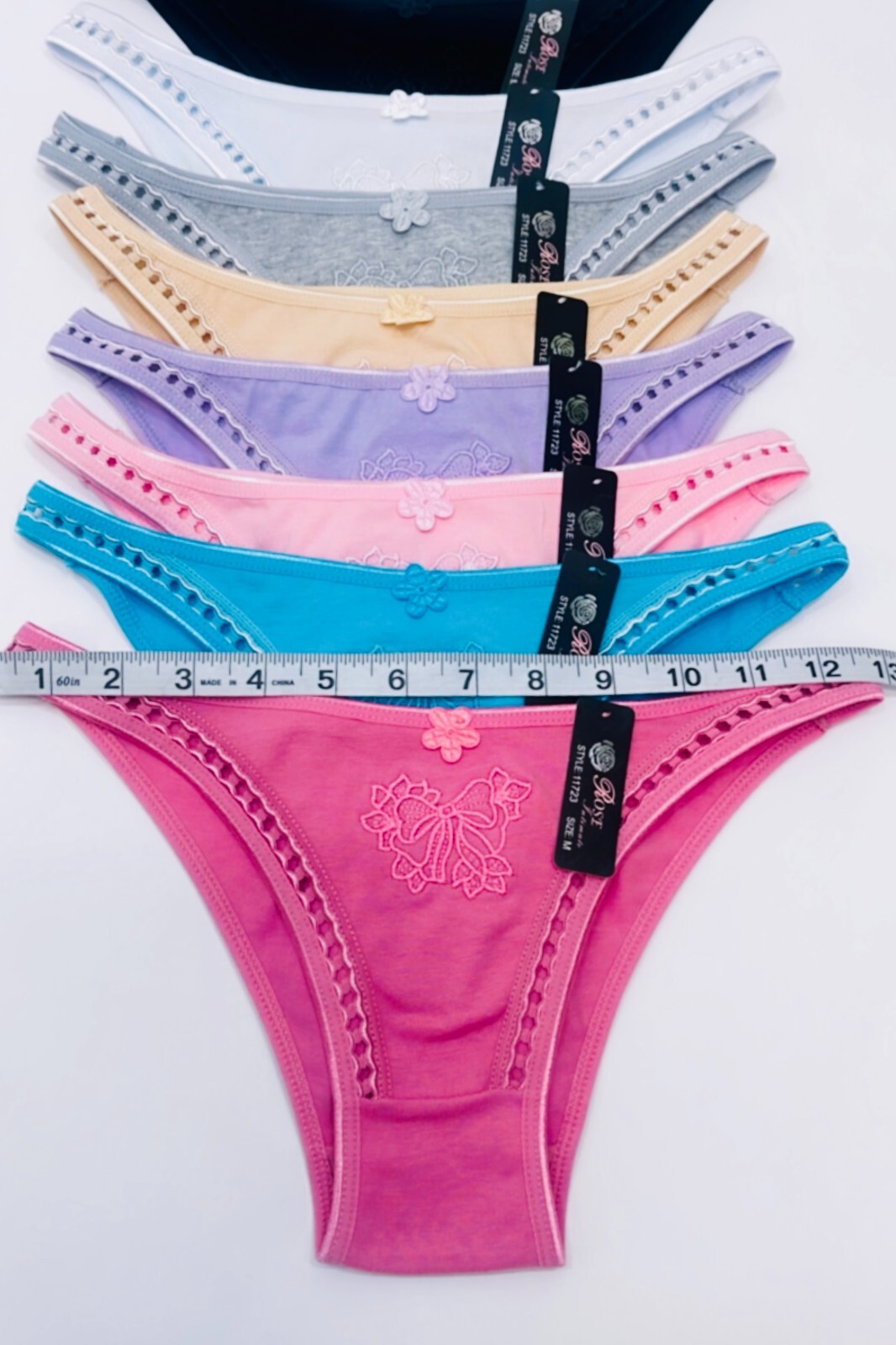 New 6 PACK Women Bikini Panties Brief Floral Cotton Underwear 1723 Size S M L XL