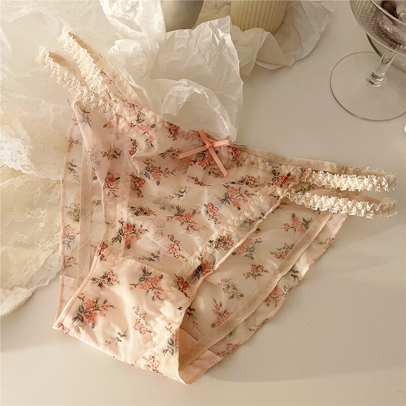 5 Pack Lot Sexy Womens See Through Sheer Panties Lingerie French Underwear Brief
