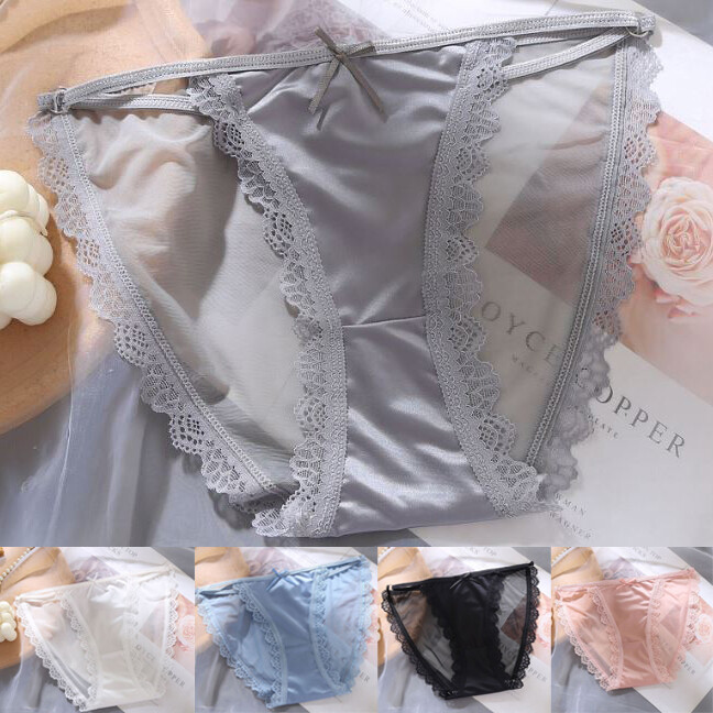 1/5 Pack Lot Womens Sexy Nylon Panties Satin String Lingeries Underwear Brief