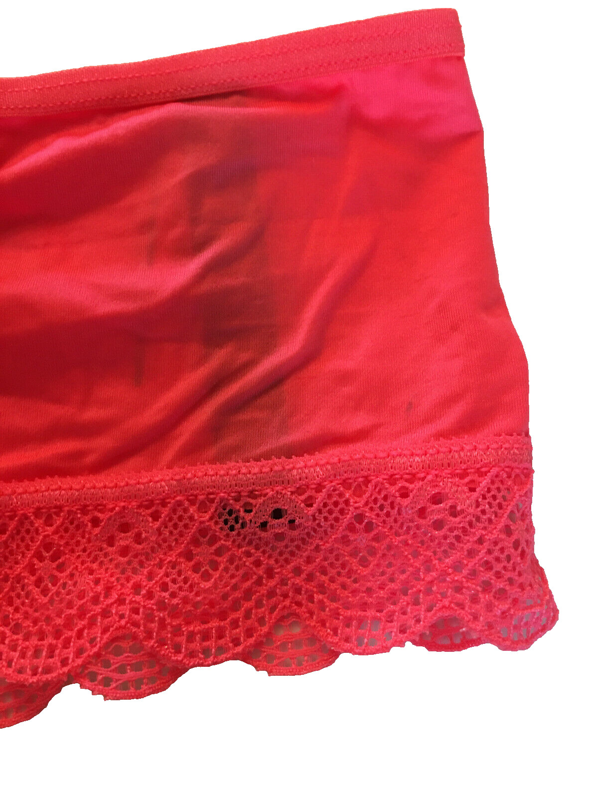 Victorias Secret Cheeky Panties Size S Neon Peach (07WW) Strappy Mesh Back Lace