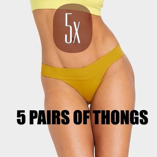 5X Auden Women’s Green Thong Seamless Underwear Size Medium (8-10) New