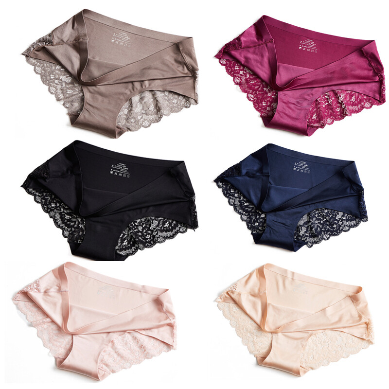 6 Pack Lot Sexy Womens Lace Panties Bikinis Briefs Seamless Underwear Lingeri