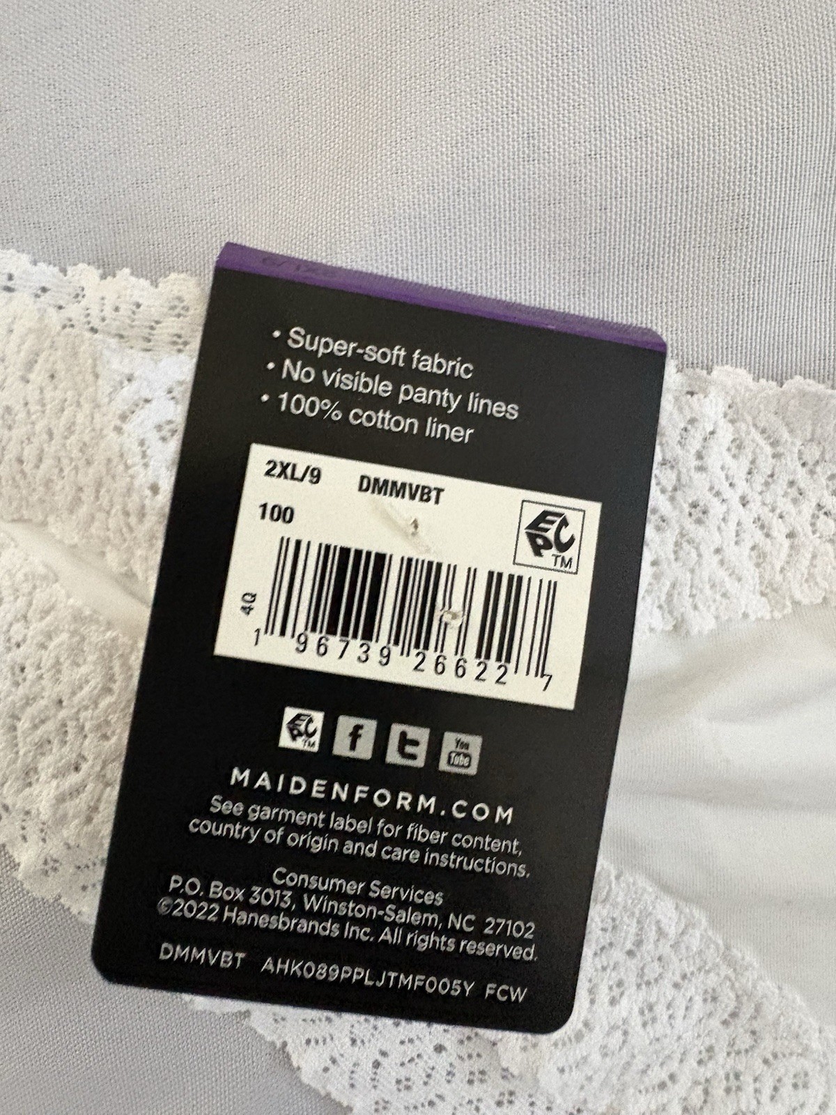 NEW Maidenform DMMVBT V Back Thong 2 Pair Size 2XLarge Women’s Thong Multicolor
