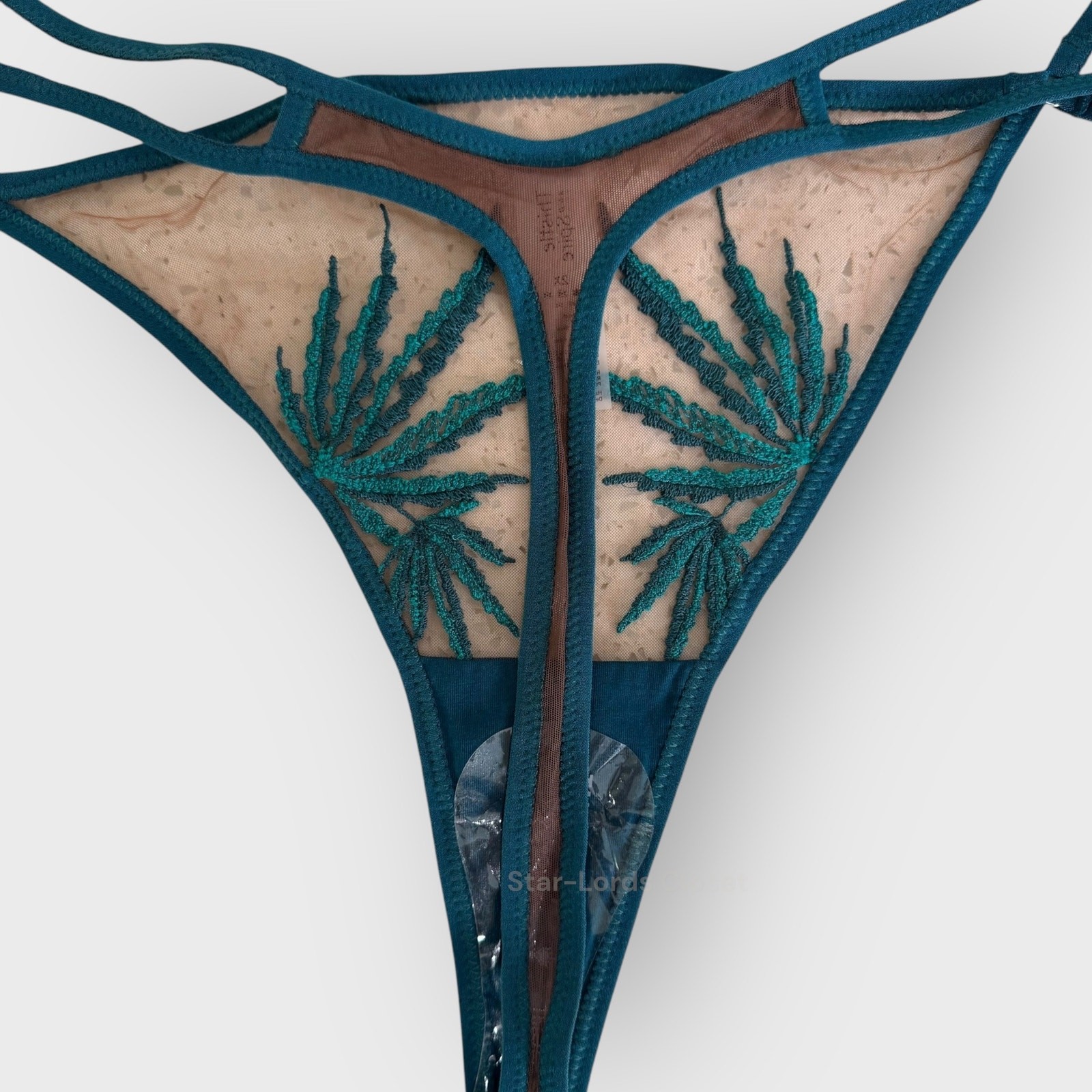Thistle & Spire Brooklyn Haze Thong Plus 2X Emerald Espresso Sexy Goth