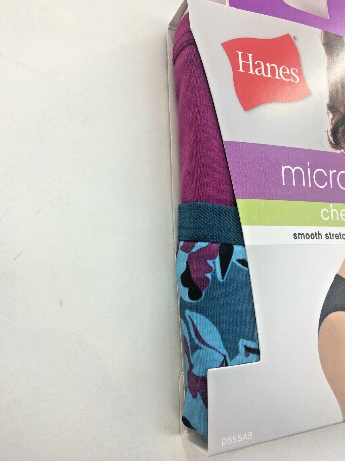 Hanes Women’s Tagless Microfiber Cheeky Panties 2 Pack Sizes 5-8