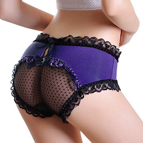 Sexy Womens Sheer Lace Panties Briefs Cheeky See Through Underwear Lingeries