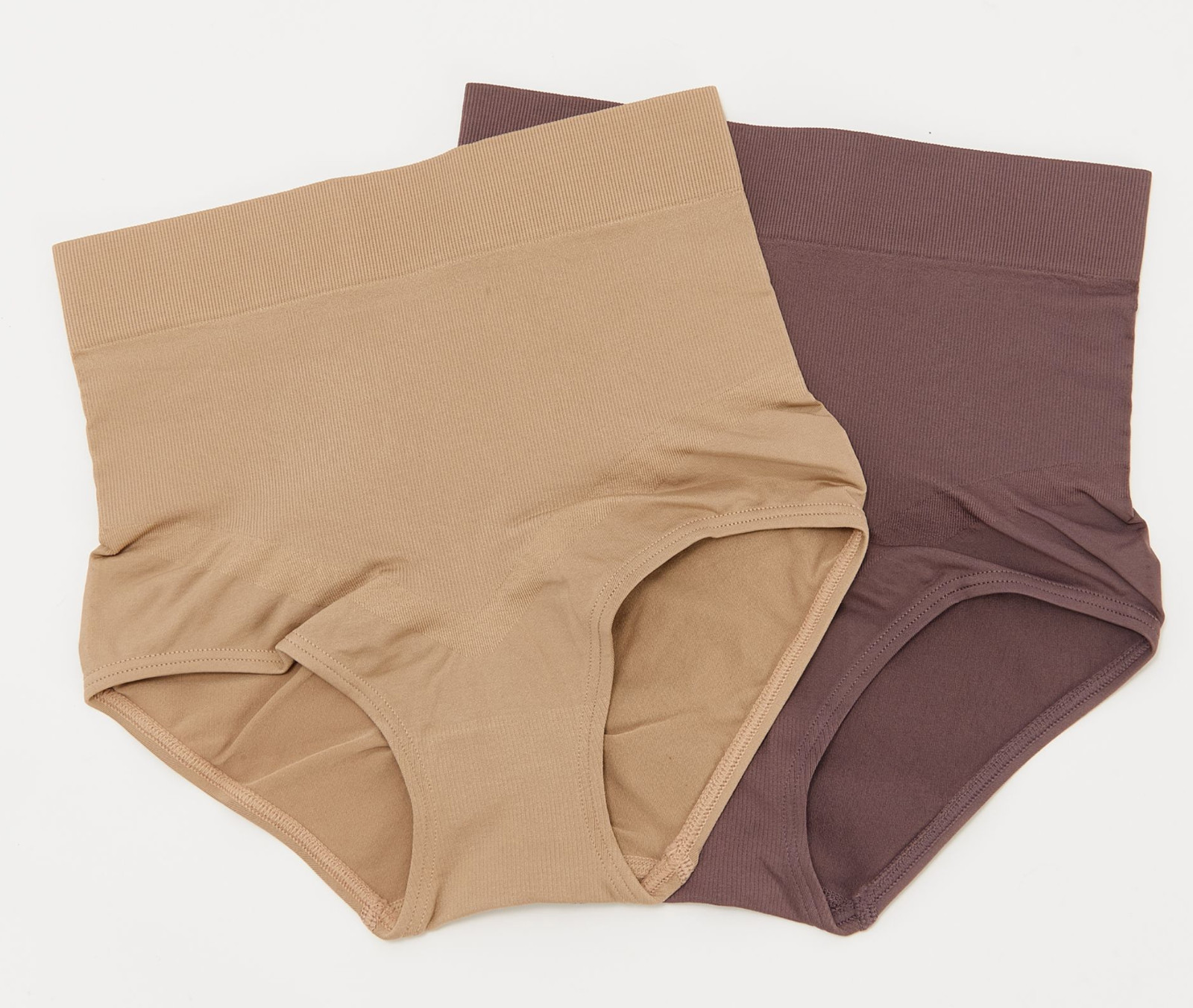 Breezies Women’s Seamless Shaping Brief Set of 2 Latte/Mochaccino Medium Size