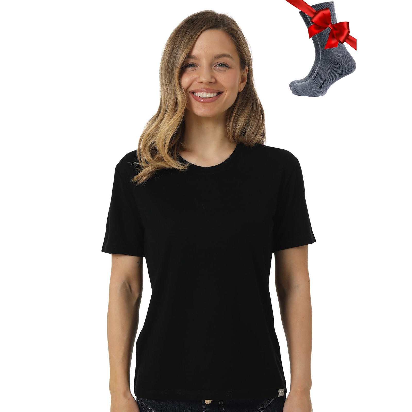 Merino Wool T Shirt Women – 100% Merino Wool Base Layer Women Short Sleeve Mo…