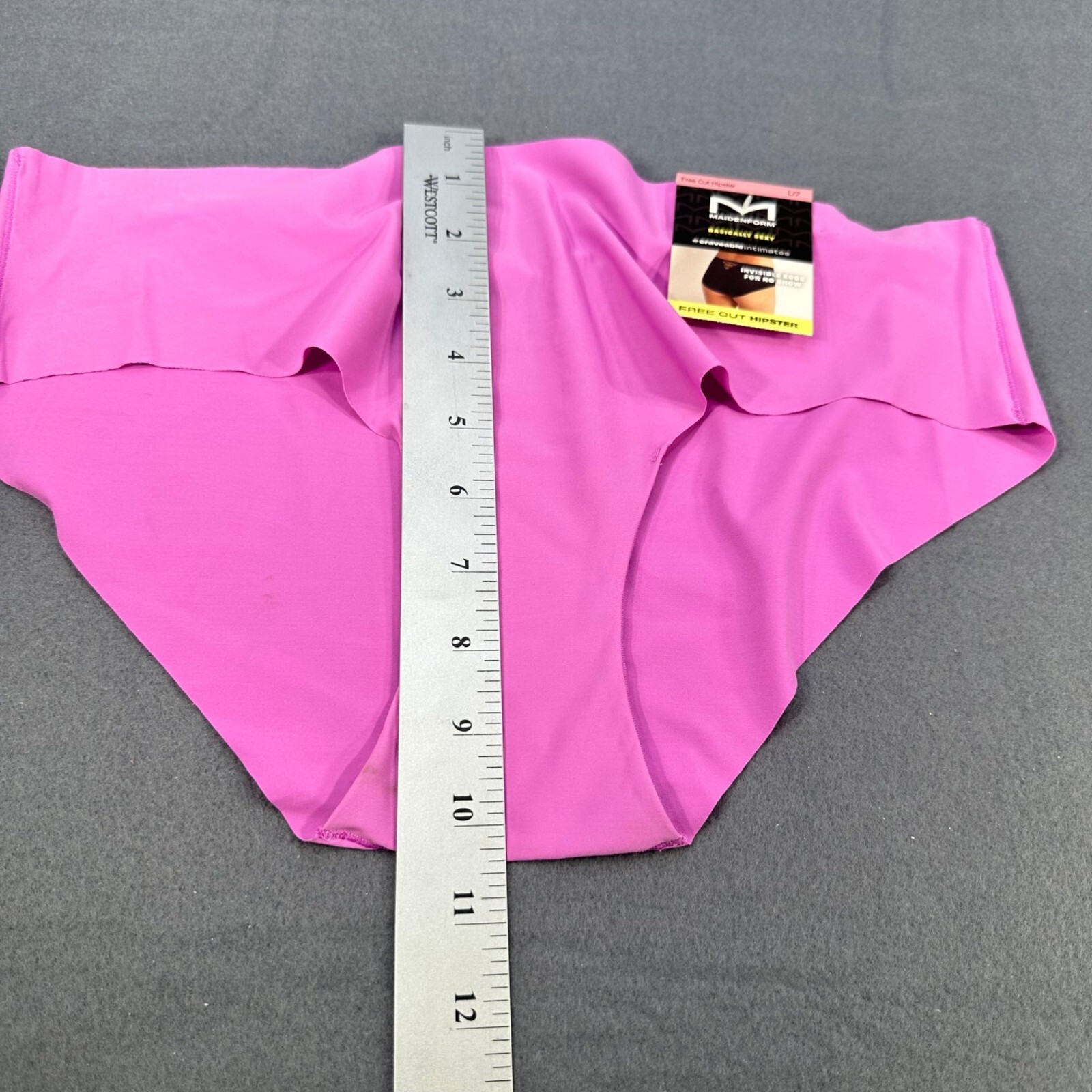 Maidenform Womens Size Large 7 Panty Hipster Free Cut Invisible Edge Pink New