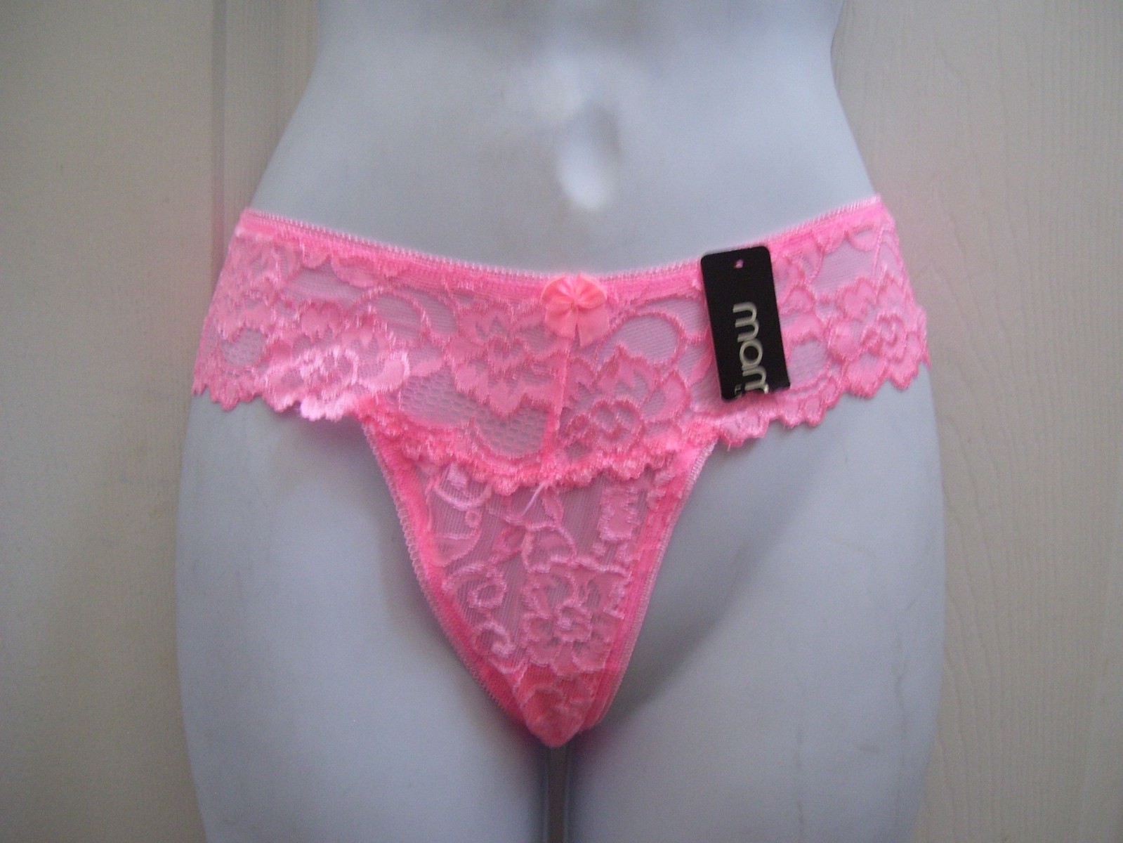 Mamia Women’s Large Panties Thongs Pink Lace Sexy Underwear Intimate Apparel