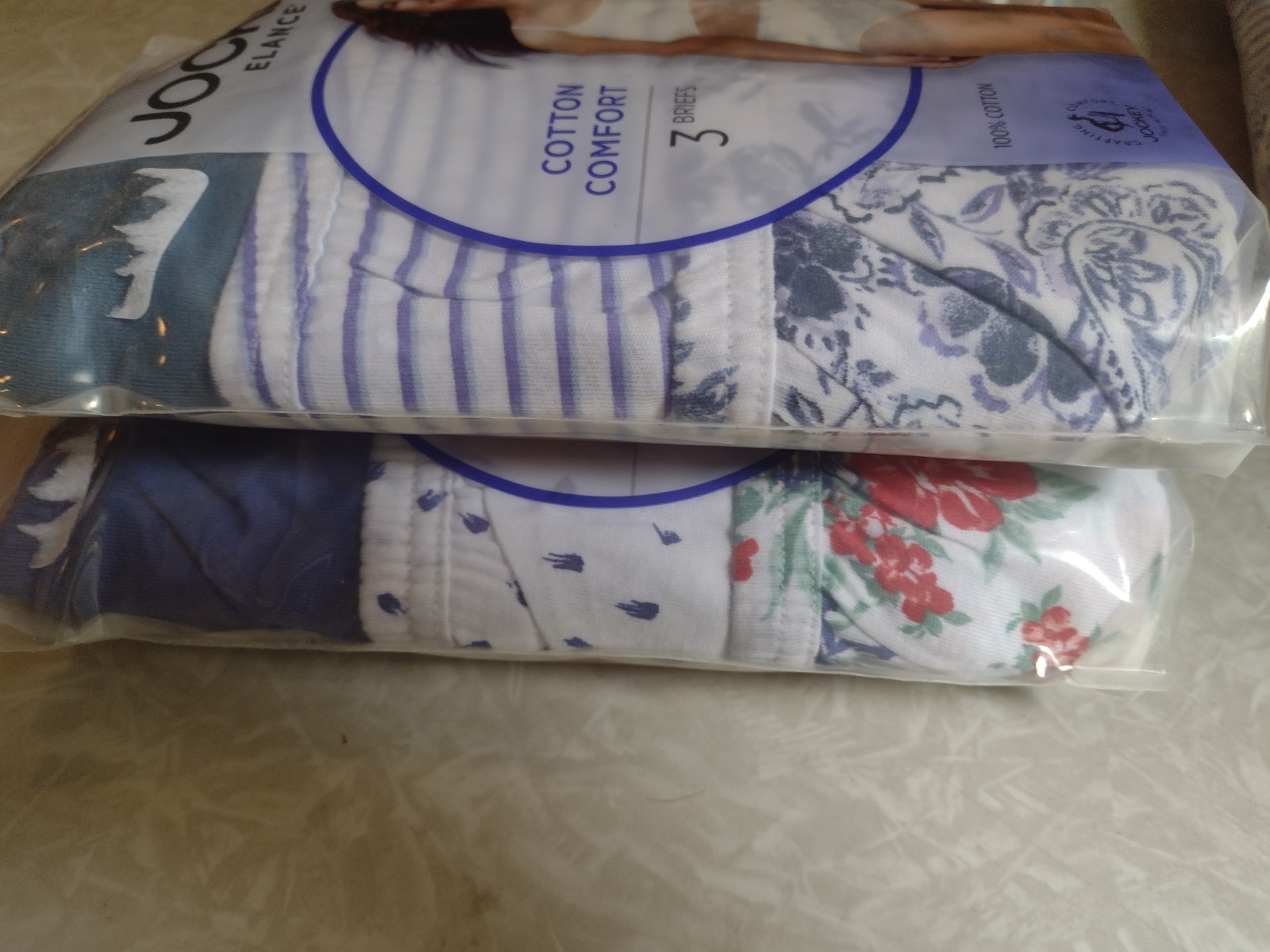 6 Pack Women’s Jockey Elance Briefs Size 11/ 4XL 100% Cotton Comfort