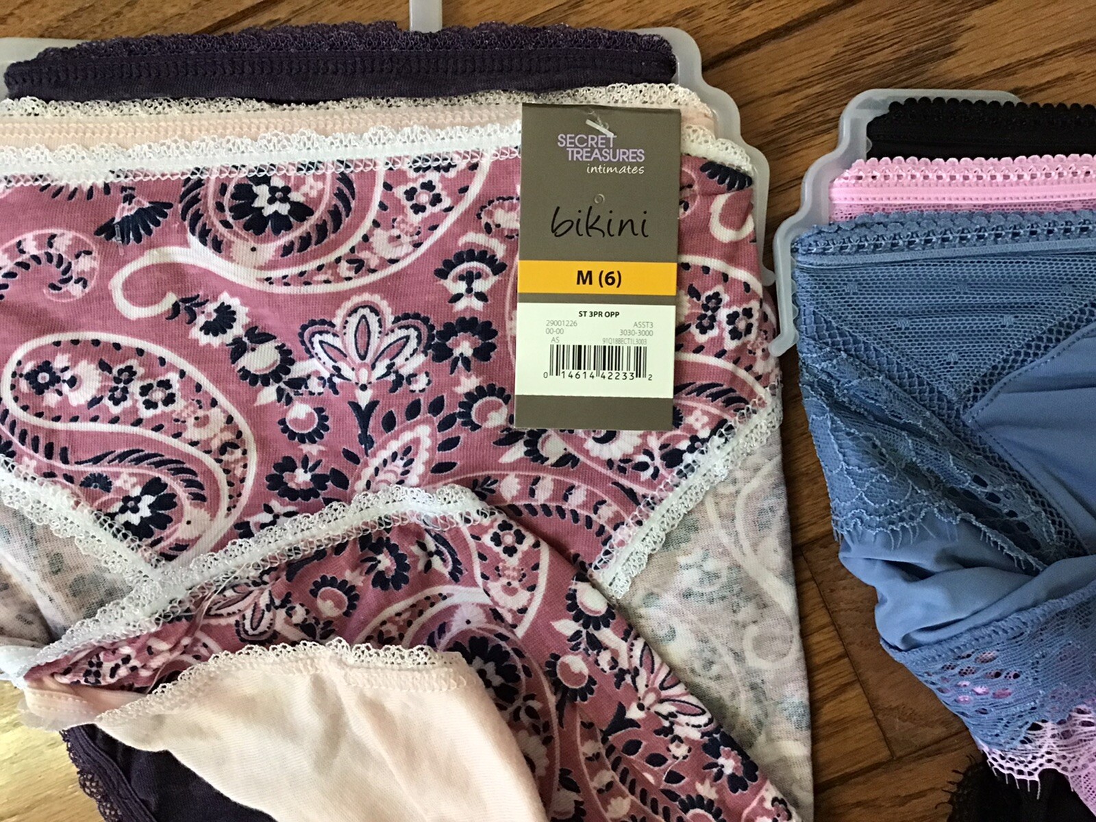 New Secret Treasures Bikini Panties Lot of 6, Medium (6) Multi Color (C32-5)