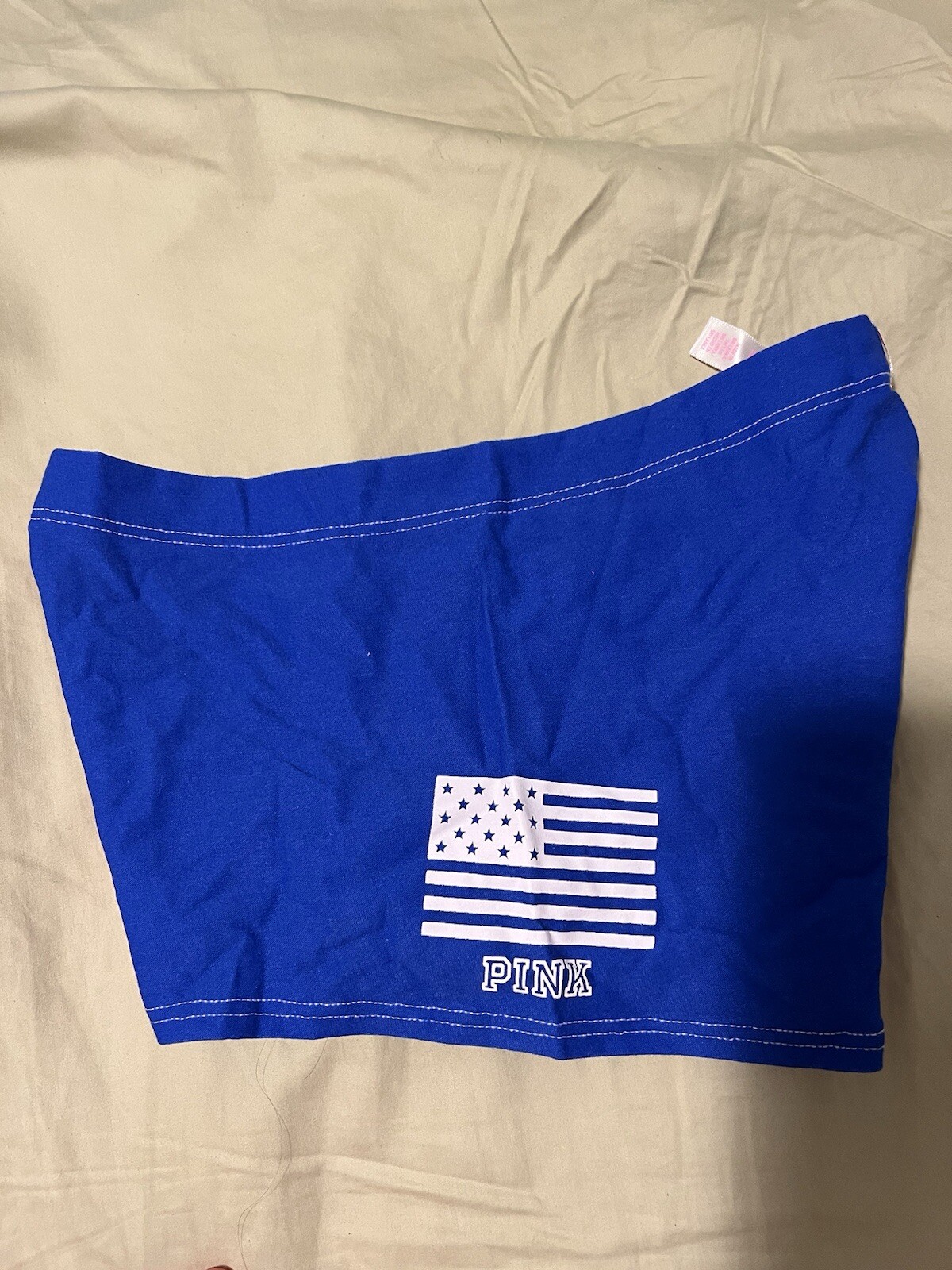 VS Y2K VTG Red White & Blue Boyshort Panties Small By Pink Collection NWT