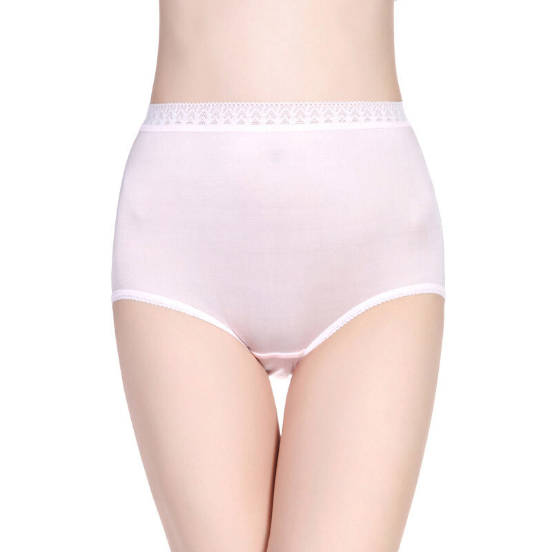 4pcs 100% Mulberry Silk Underwear Women Briefs Thin Silk Lady Panties Belly Pant