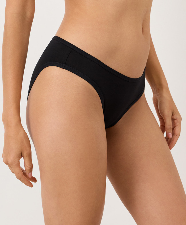 PACT Organic Everyday Classic Fit Bikini 5-Pack, Black