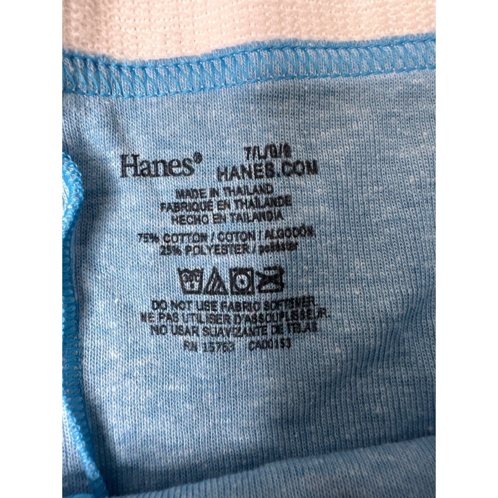 Hanes Womens Large Boyshorts Underwear Blue & White Cotton Panties Pack of 7
