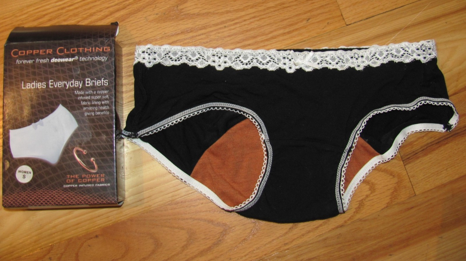 Copper Clothing Ladies Bikini Briefs Anti-Microbial 40% Copper fibre Deowear S