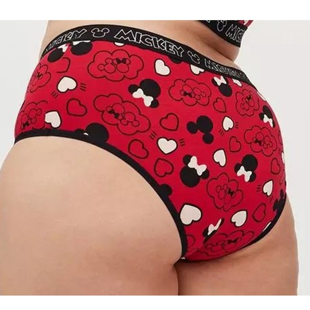 Torrid plus size 2 Disney Mickey Mouse cheeky panty panties red hearts New 2X