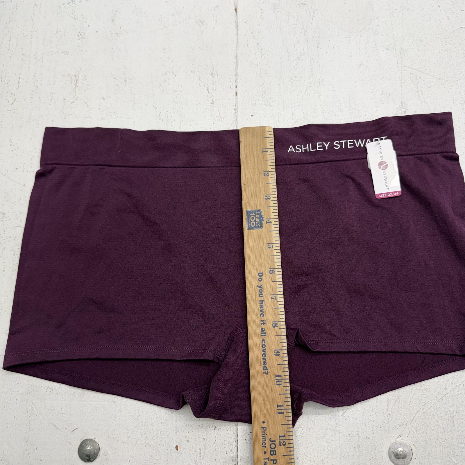 Ashley Stewart Boyshort Panties Womens 22/24 Purple Seamless Stretch Tagless