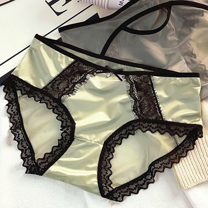 5 Pack Lot Sexy Womens Satin Panties Underwear Lace See Through Lingeries Brief
