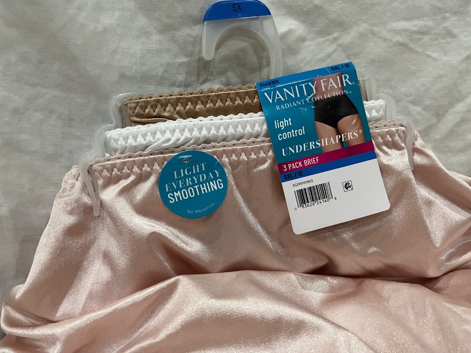 New Vanity Fair Radiant Undershapers Light Control Brief 3 Pk Women S,4XL,5XL