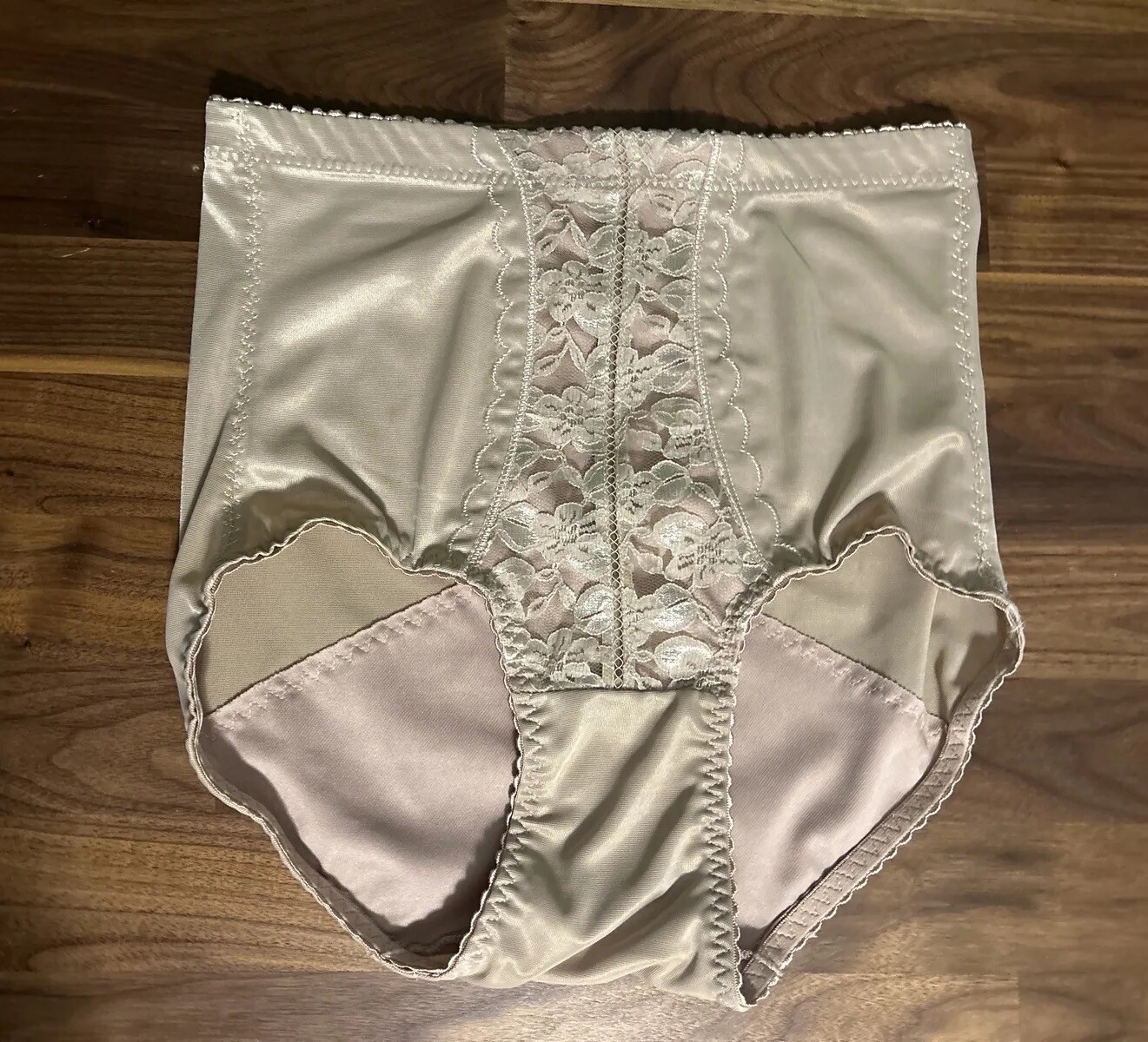 Vintage y2k Panties Nylon Lace Sissy Med Shaper Second Skin Sexy Shiny