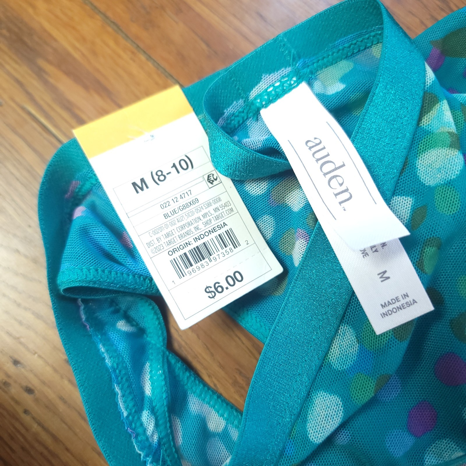 (4) Auden Womens Medium (8-10) Nylon Mesh Cheeky Underwear Target M Blue Green