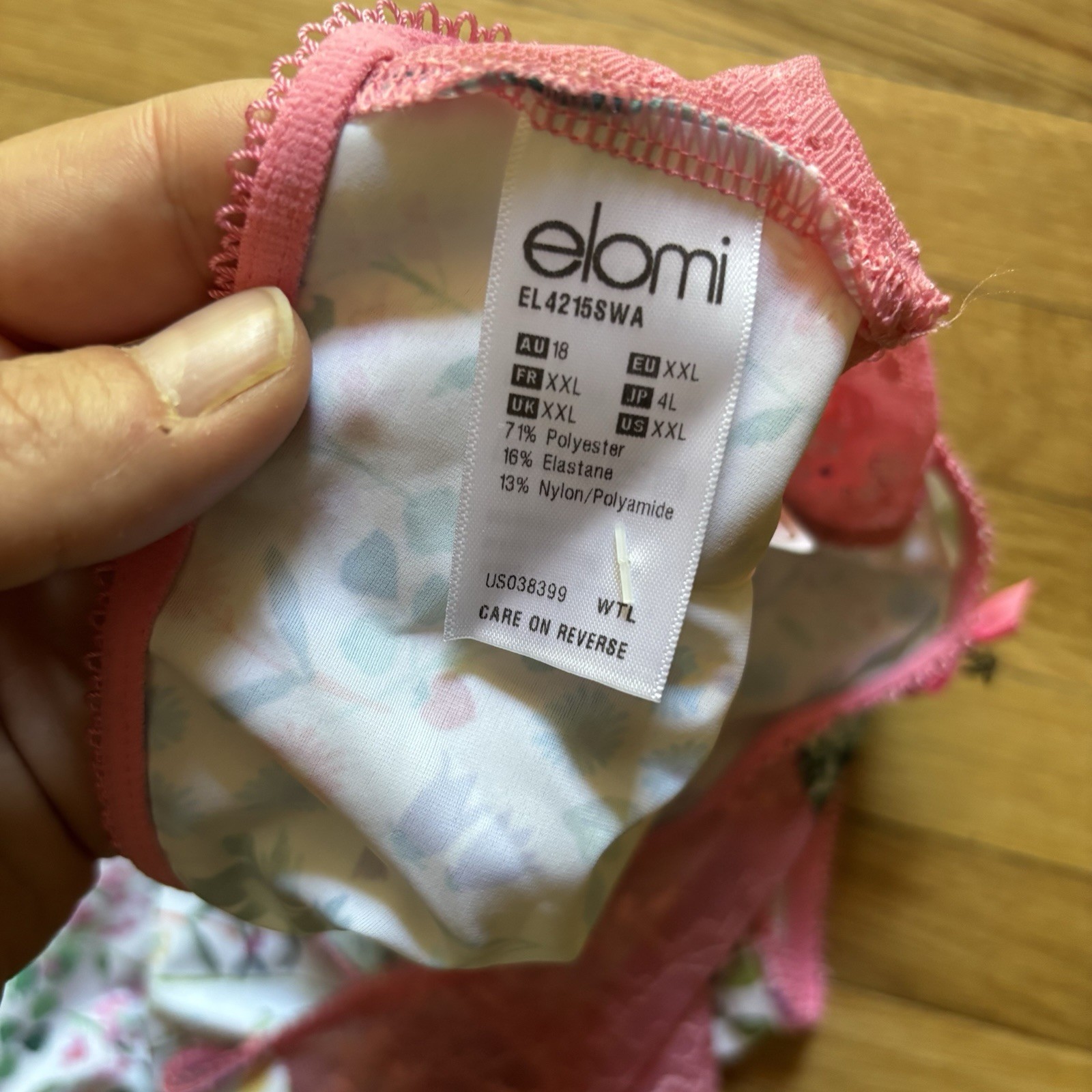 Elomi Maya Brief Panty Sweet Pea XXL Floral Lace Pink Feminine Cottagecore