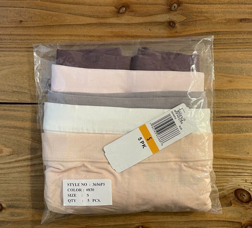 5-Pack Felina Modal Stretch Hipster Underwear, S, M, L, XL, NWT