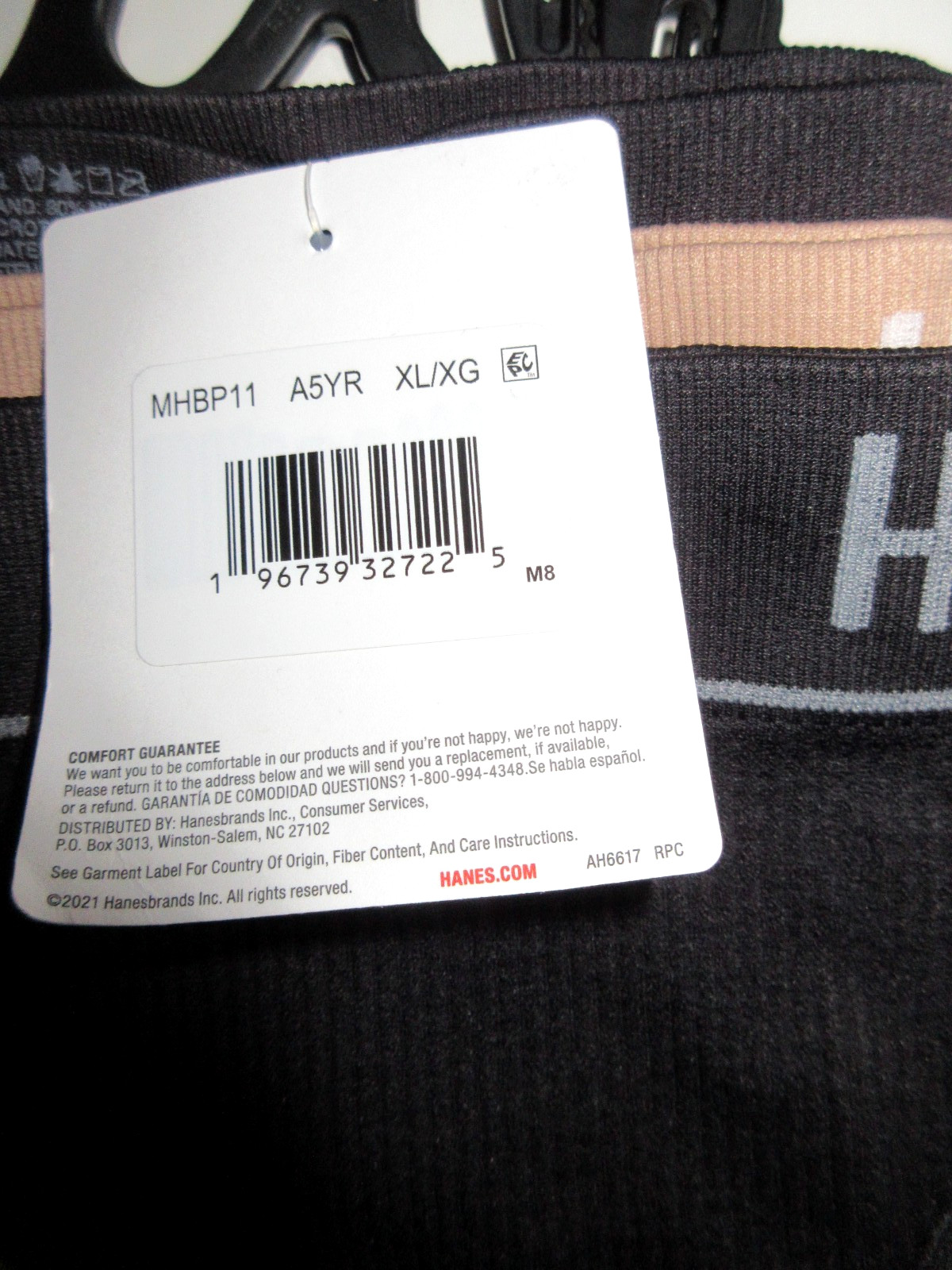 Hanes Originals 3-Pair Hi-Rise Cheeky Underwear Panties Nylon Ribbed women ~ XL