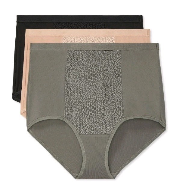 Warners Blissful Benefits SMALL 5 Tummy Smoothing Microfiber Briefs 6 PACK #