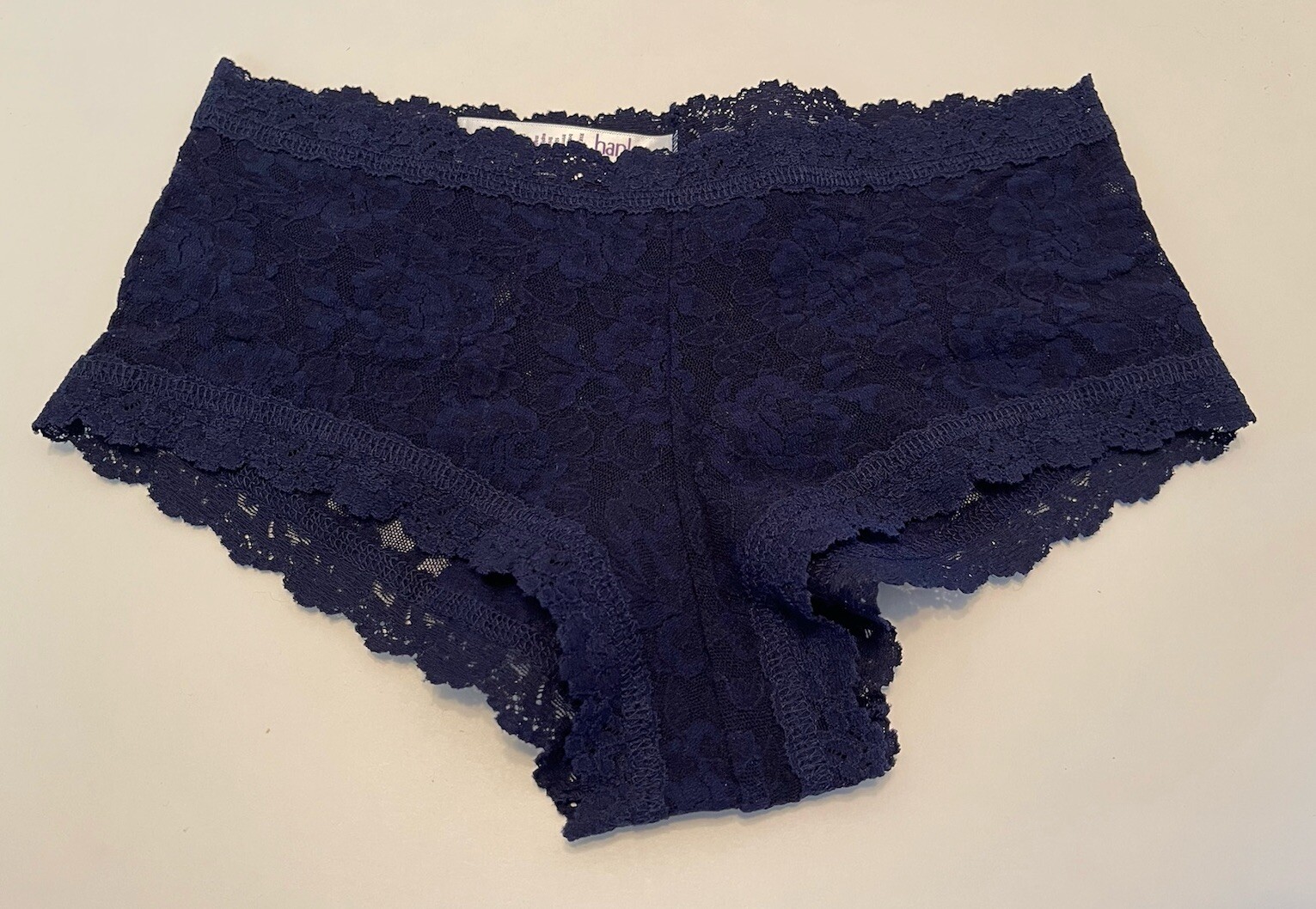 HANKY PANKY LACE BOYSHORTS PANTIES SET OF 4 ASSORTED COLORS SIZE XS