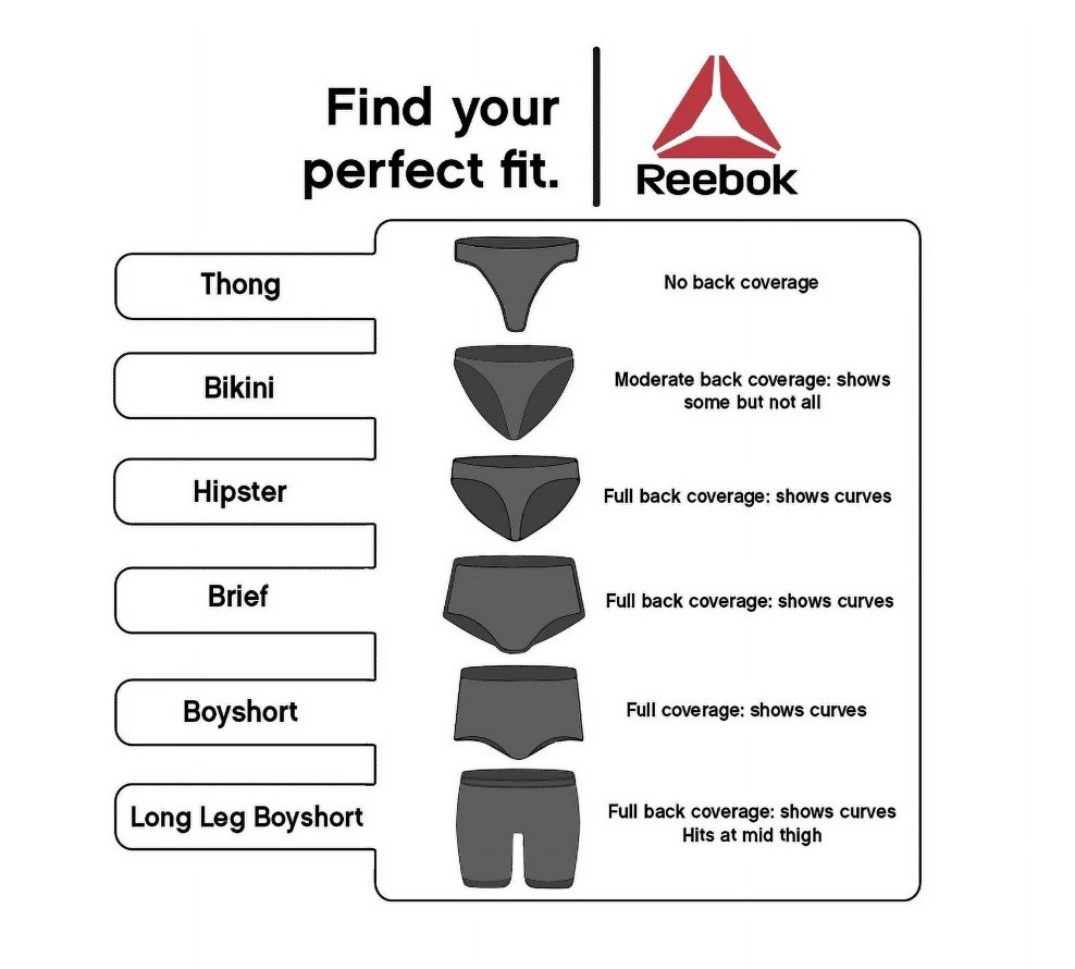 6-Pack REEBOK Women’s 2XL Briefs Air Tech Performance Stretch Mesh Underwear