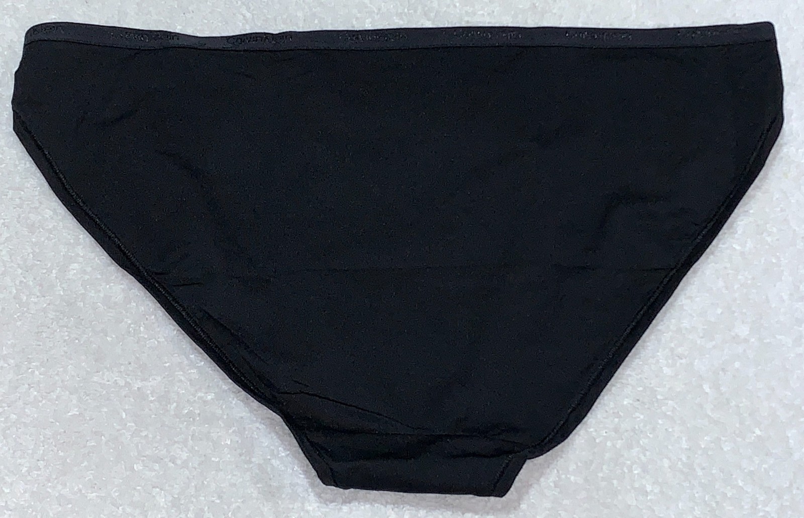 CALVIN KLEIN Ideal Stretch Micro Black String Bikini Panty Womens Sz S 5 M 6 L 7
