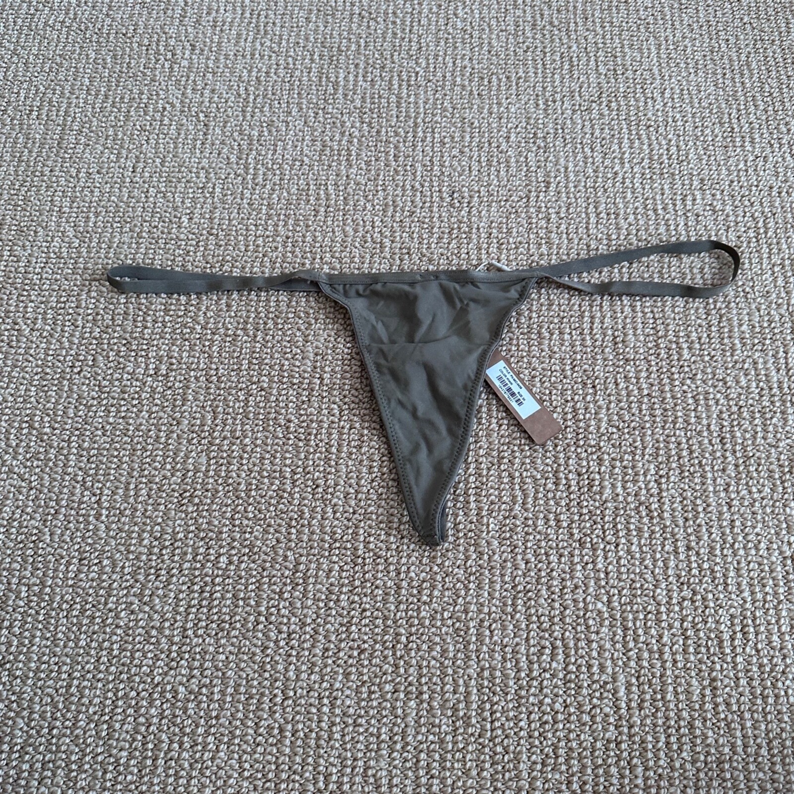 Skims Khaki Fits Everybody Micro Thong, Size 3X NWT