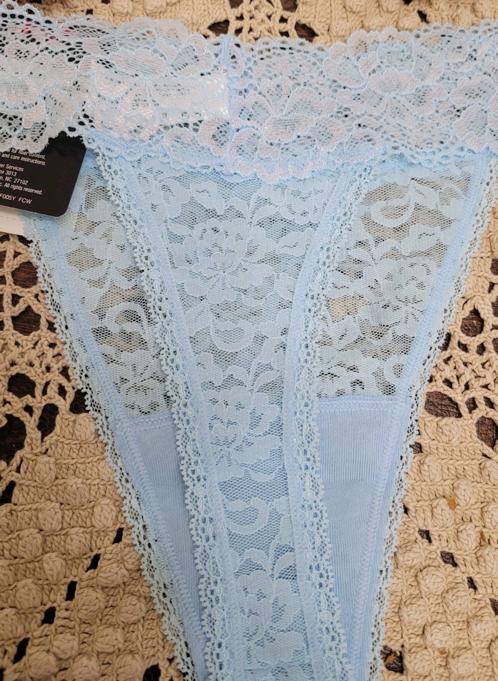 MAIDENFORM Sexy Floral Lace Thongs DMESLT~ SZ 9 / 2XL Coral/ Blue $24.00